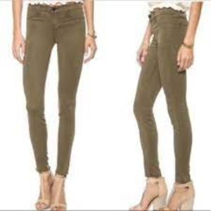 J Brand Super Skinny, Green, Size 25